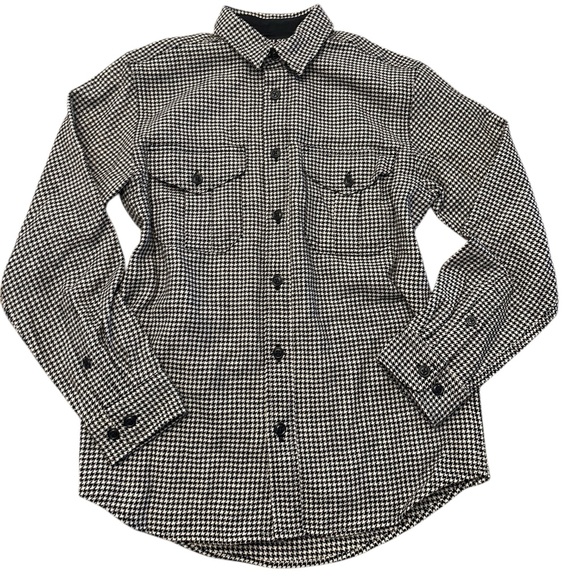 Filson Northwest 85% Wool Shirt Checkered Black Collared Button Up Mens S NWT - Picture 2 of 9